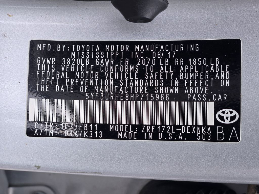 2017 Toyota Corolla LE Silver at Cook Ford