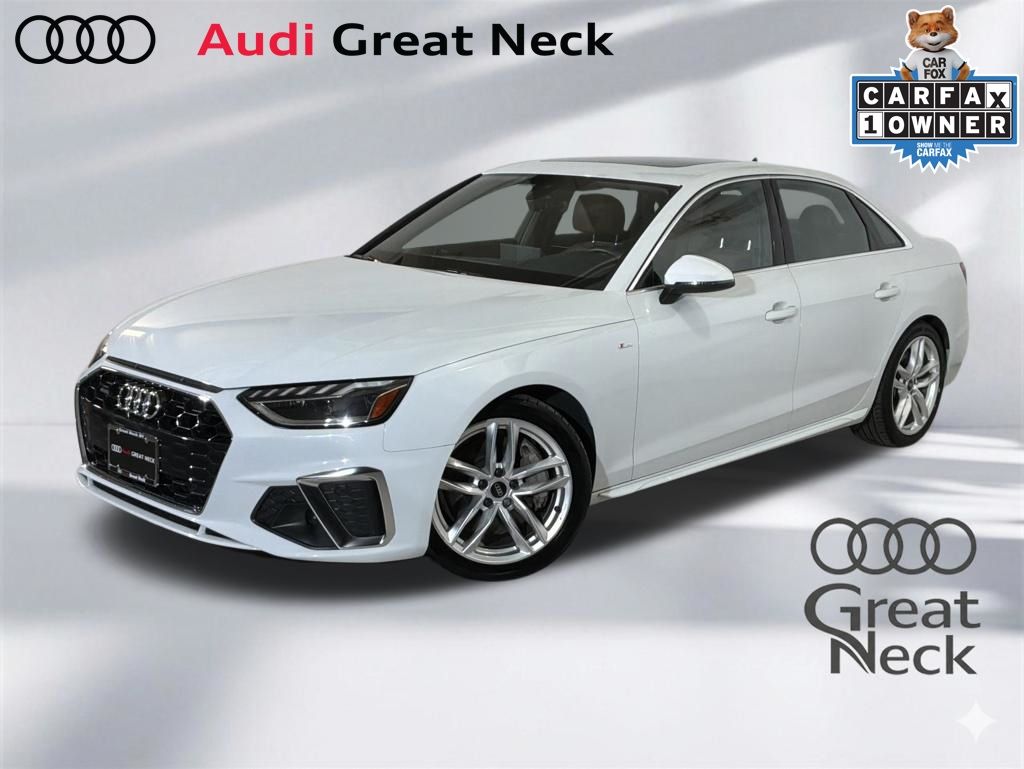 Glacier White 2023 Audi A4 quattro Premium S Line 45 TFSI AWD Sedan All-Wheel Drive 7-Speed Automatic