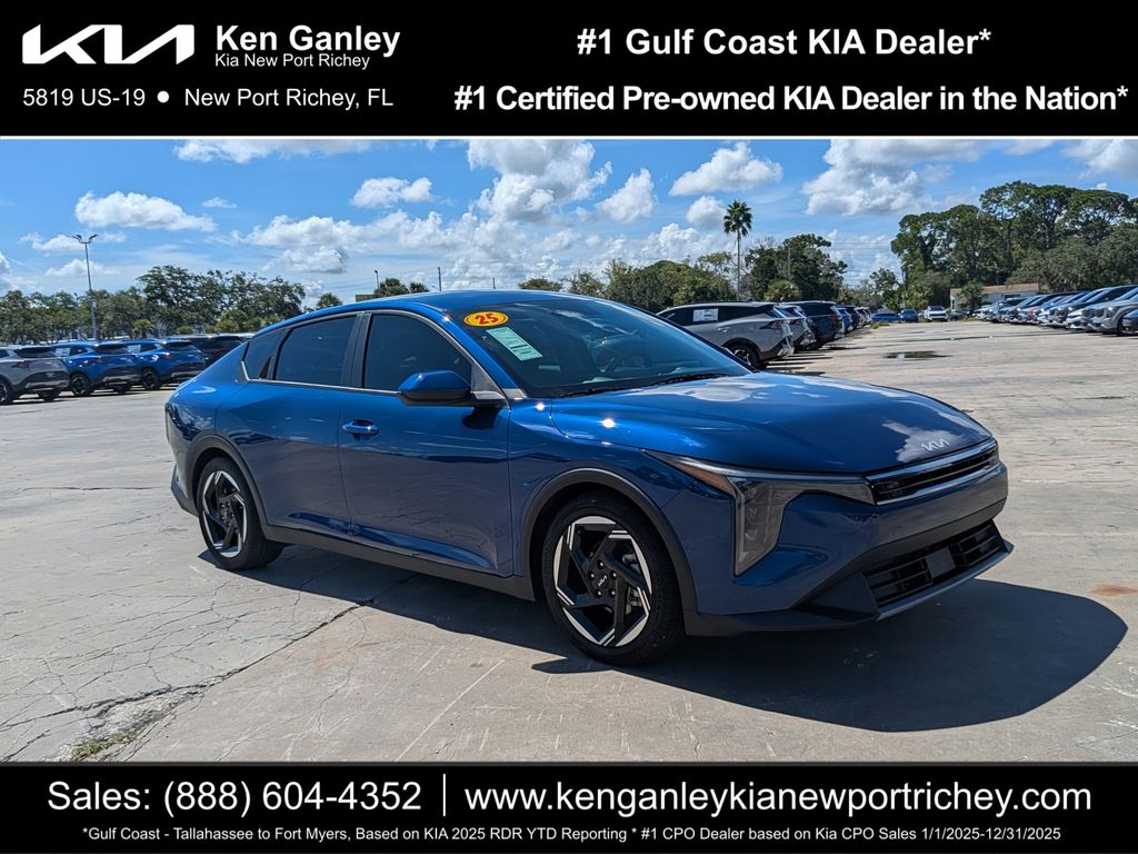 Deep Sea Blue 2025 Kia K4 Sedan Front-Wheel Drive Continuously Variable Transmission
