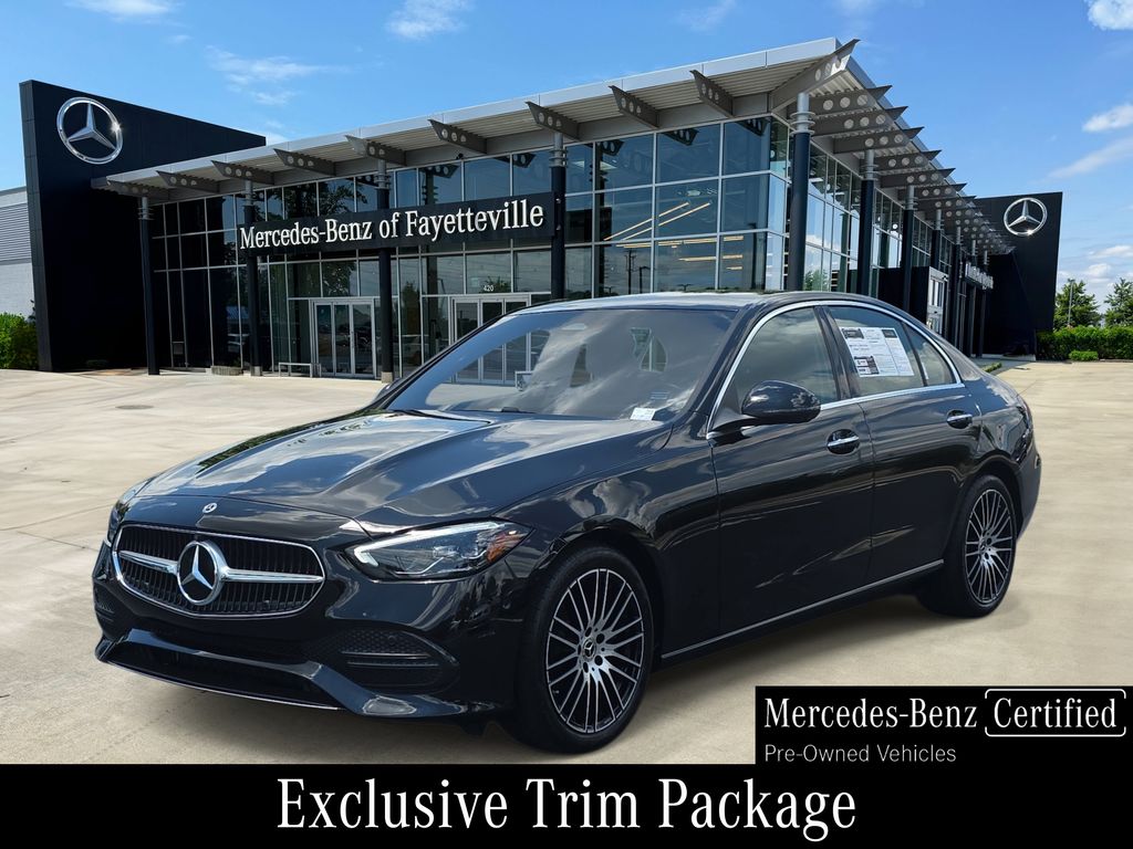 Black 2025 Mercedes-Benz C-Class Sedan Rear-Wheel Drive 9-Speed Automatic
