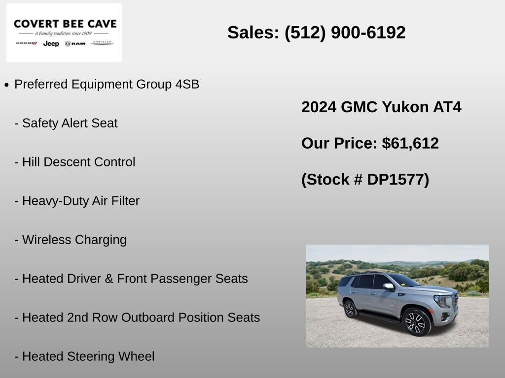 Used Car 2024 Gmc Yukon  At4 For Sale Under $70,000 In Austin, Texas