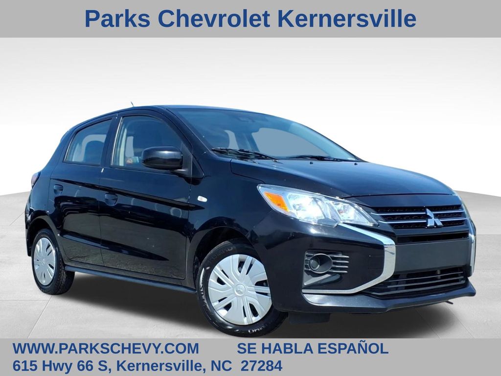 Jet Black Metallic 2024 Mitsubishi Mirage Hatchback Front-Wheel Drive Continuously Variable Transmission