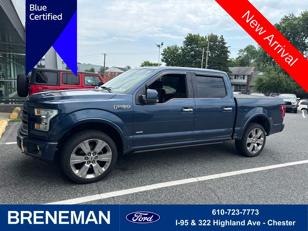 Blue 2016 Ford F-150 Pickup Truck Four-Wheel Drive 6-Speed Automatic