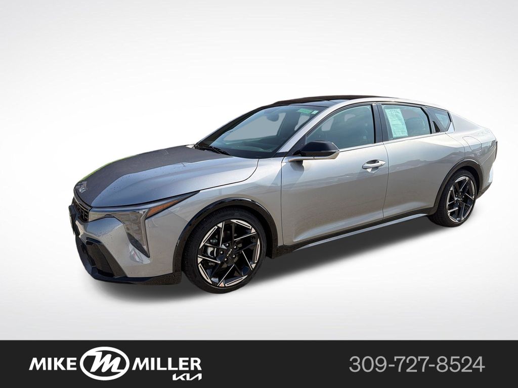 Steel Gray 2025 Kia K4 GT-Line FWD Sedan Front-Wheel Drive Continuously Variable Transmission