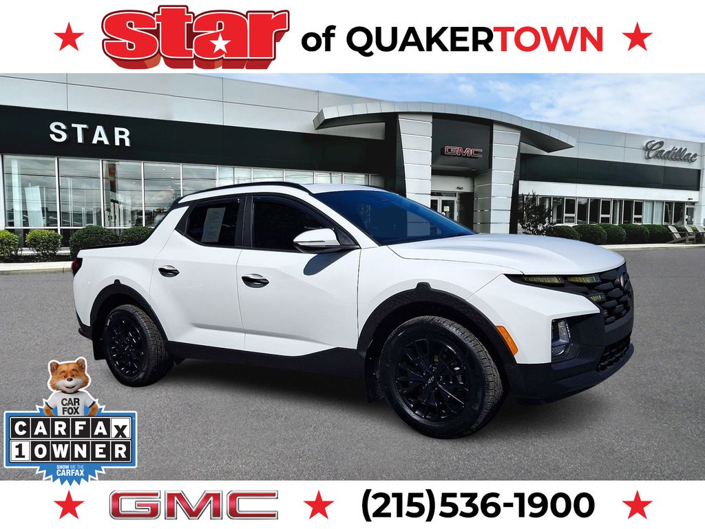 Ice White 2022 Hyundai Santa Cruz Pickup Truck All-Wheel Drive 8-Speed Automatic
