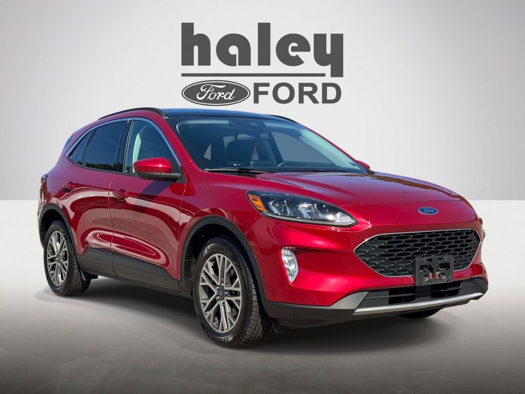 Red Metallic 2021 Ford Escape Hybrid SEL AWD SUV / Crossover All-Wheel Drive Continuously Variable Transmission