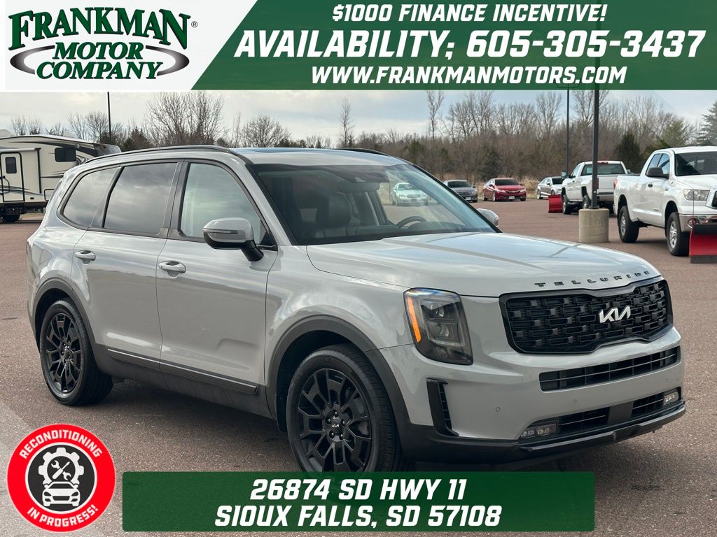 Wolf Gray 2022 Kia Telluride SX AWD SUV / Crossover All-Wheel Drive 8-Speed Automatic