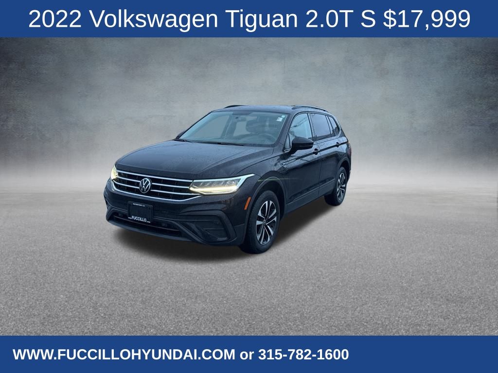 Deep Black 2022 Volkswagen Tiguan S 4Motion SUV / Crossover All-Wheel Drive 8-Speed Automatic
