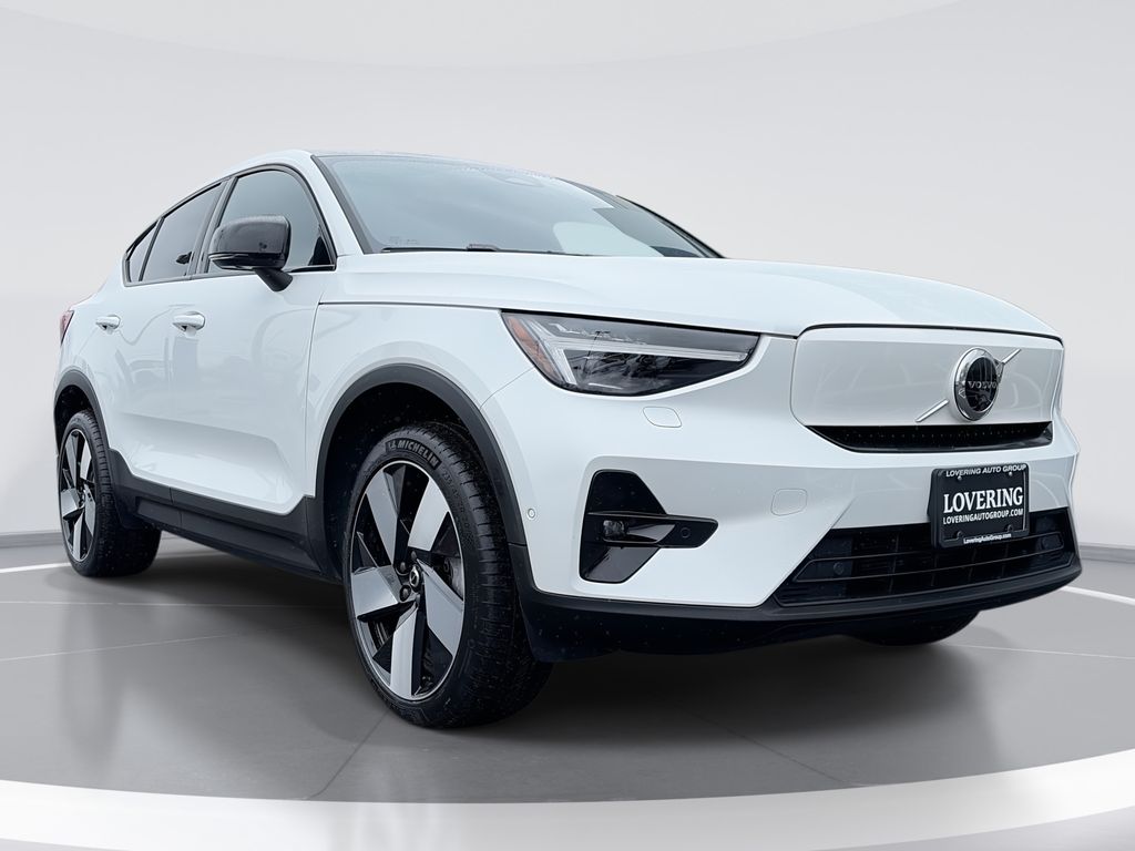 Crystal White 2023 Volvo C40 Recharge Twin Ultimate eAWD SUV / Crossover All-Wheel Drive 1-Speed Automatic