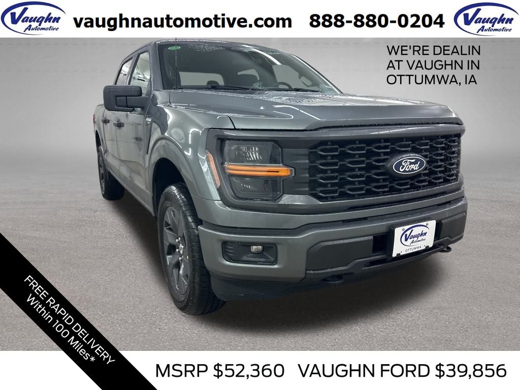 Gray Metallic 2025 Ford F-150 STX 4dr SuperCrew 4WD Pickup Truck Four-Wheel Drive Automatic