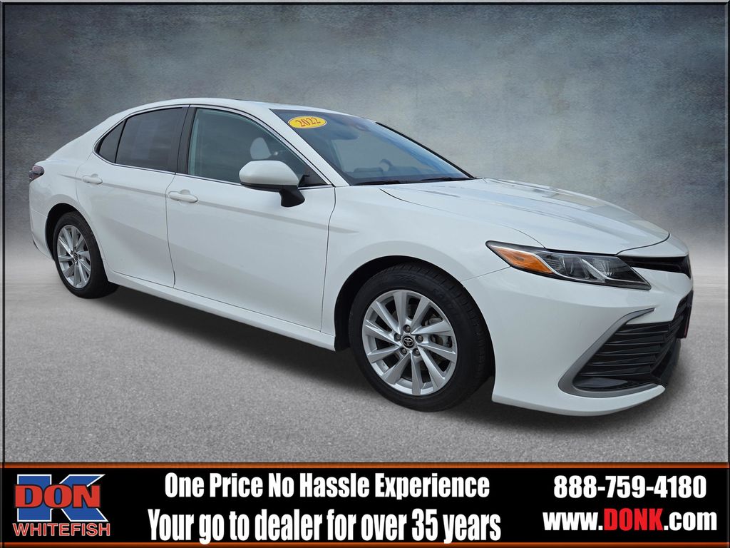 White 2022 Toyota Camry LE FWD Sedan Front-Wheel Drive 8-Speed Automatic