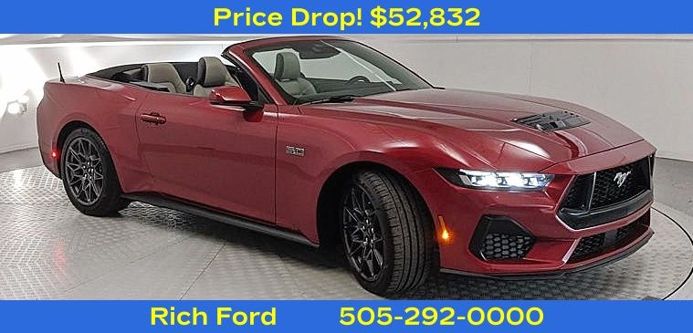 Rapid Red Metallic Tinted Clearcoat 2024 Ford Mustang GT Premium Convertible RWD Convertible Rear-Wheel Drive 6-Speed Manual