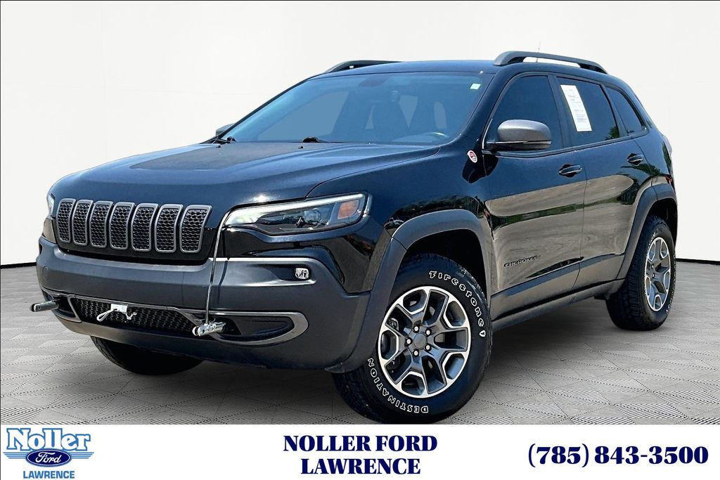 Diamond Black Crystal Pearlcoat 2020 Jeep Cherokee SUV / Crossover Four-Wheel Drive 9-Speed Automatic