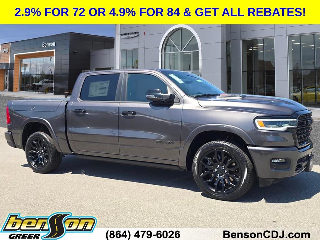 Gray (Granite Crystal Metallic Clearcoat) 2026 RAM 1500 Limited Crew Cab 4WD Pickup Truck Four-Wheel Drive 8-Speed Automatic