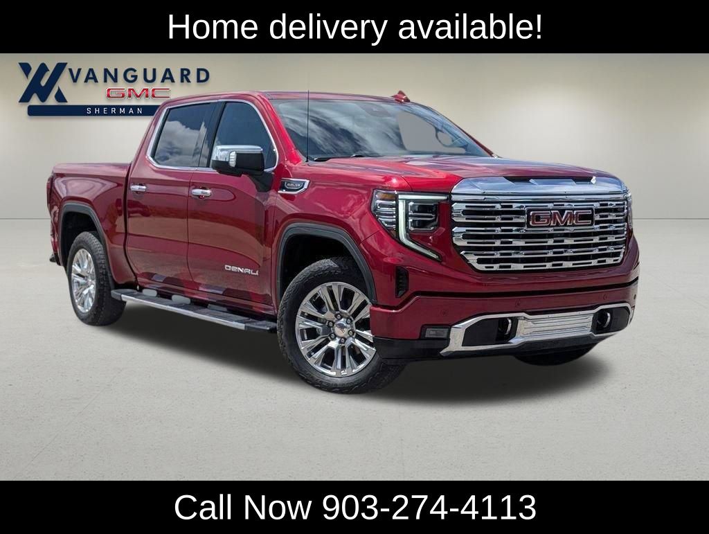 Volcanic Red Tintcoat 2024 GMC Sierra 1500 Denali Crew Cab 4WD Pickup Truck Four-Wheel Drive Automatic