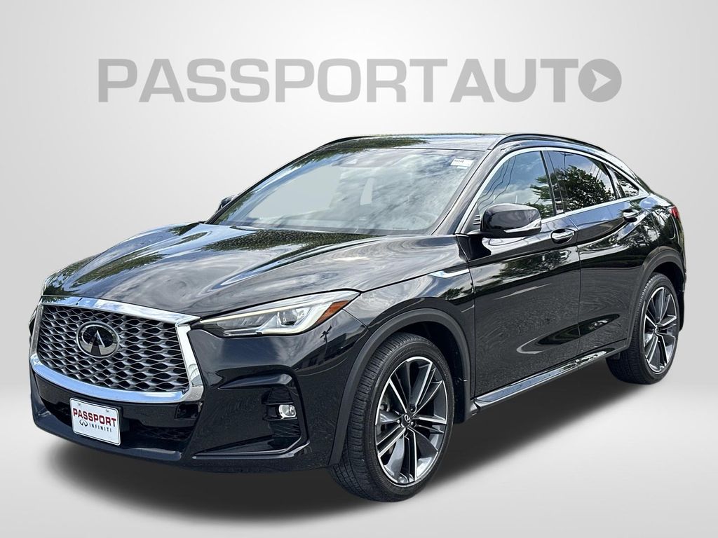 Black Obsidian 2025 INFINITI QX55 Luxe AWD SUV / Crossover All-Wheel Drive Continuously Variable Transmission