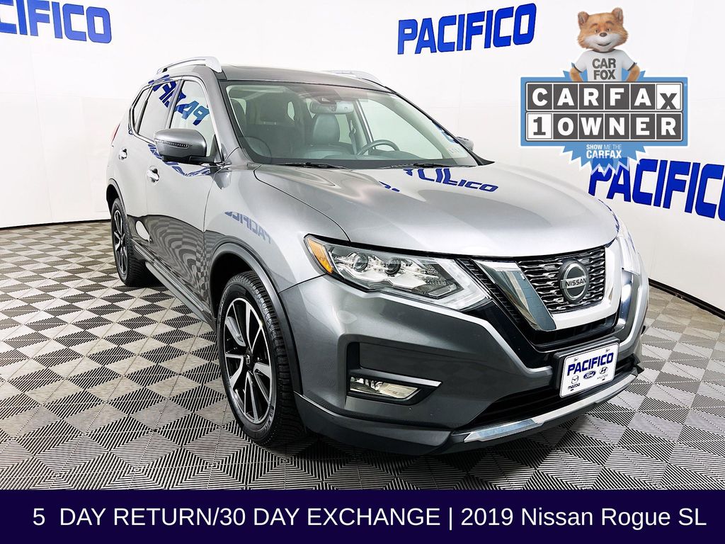 Gray (Gun Metallic) 2019 Nissan Rogue SL AWD SUV / Crossover All-Wheel Drive Continuously Variable Transmission