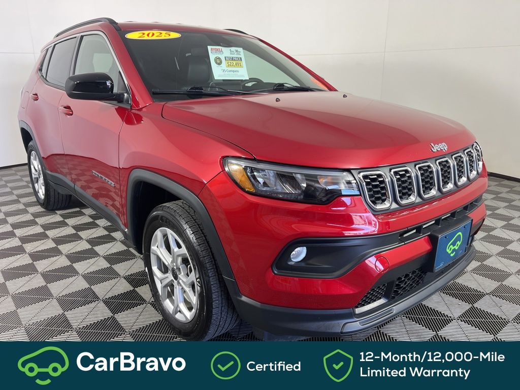 Red Hot Pearlcoat 2025 Jeep Compass Latitude 4WD SUV / Crossover Four-Wheel Drive 8-Speed Automatic
