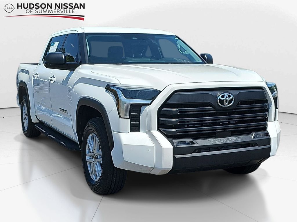 White 2022 Toyota Tundra SR5 CrewMax Cab 4WD Pickup Truck Four-Wheel Drive Automatic