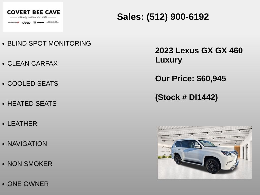 Used Car 2023 Lexus Gx  460 Luxury For Sale Under $70,000 In Austin, Texas