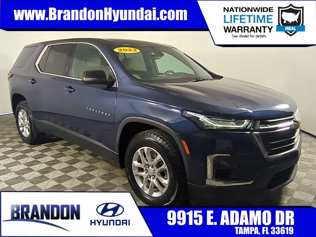 Blue Metallic 2022 Chevrolet Traverse LS FWD SUV / Crossover Front-Wheel Drive 9-Speed Automatic
