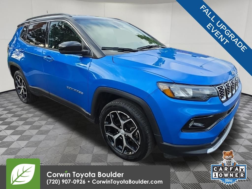 Hydro Blue Pearlcoat 2024 Jeep Compass SUV / Crossover Four-Wheel Drive 8-Speed Automatic