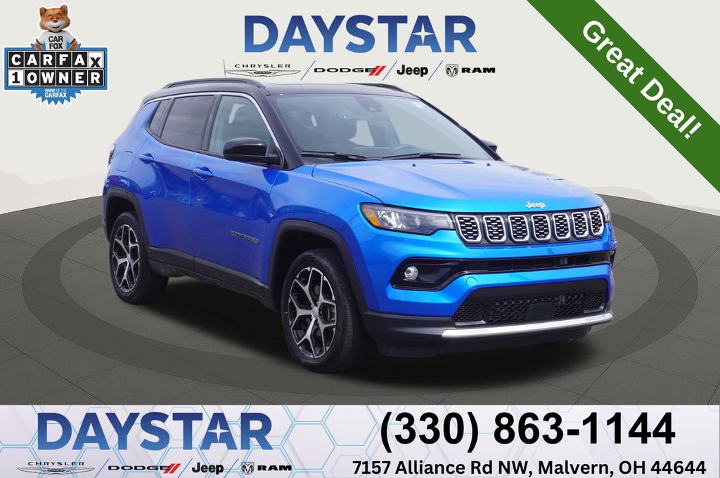 Hydro Blue Pearlcoat 2024 Jeep Compass Limited 4WD SUV / Crossover Four-Wheel Drive 8-Speed Automatic