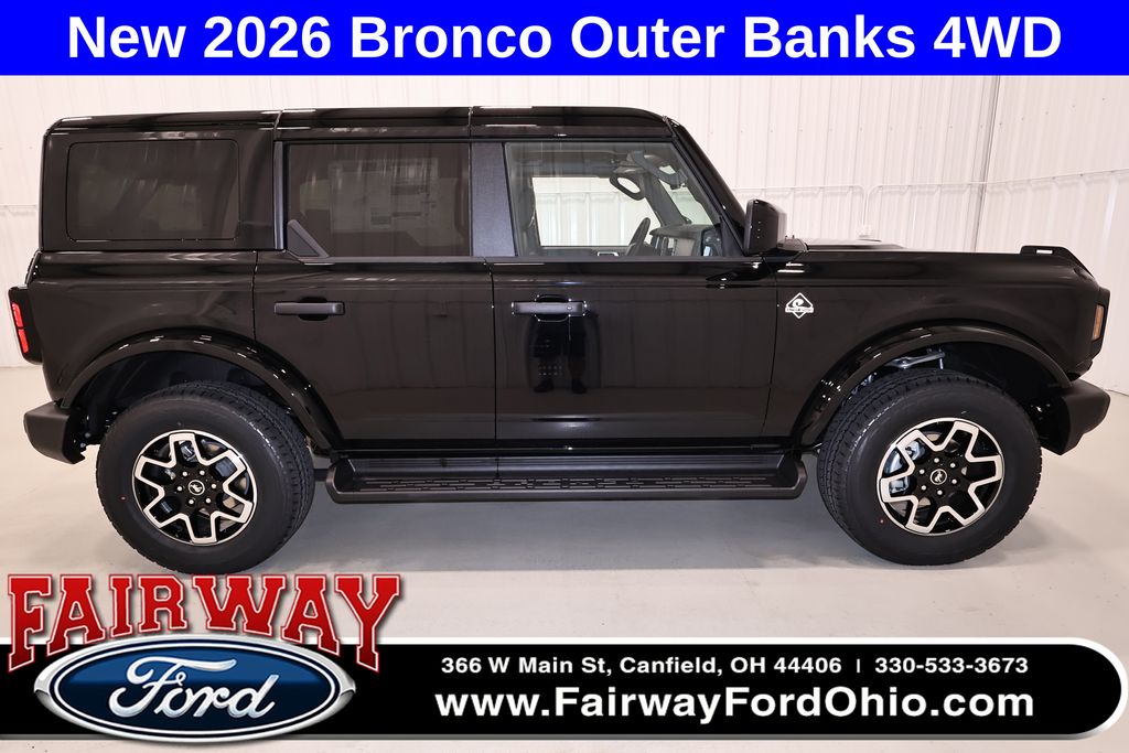 Shadow Black 2026 Ford Bronco SUV / Crossover Four-Wheel Drive Automatic