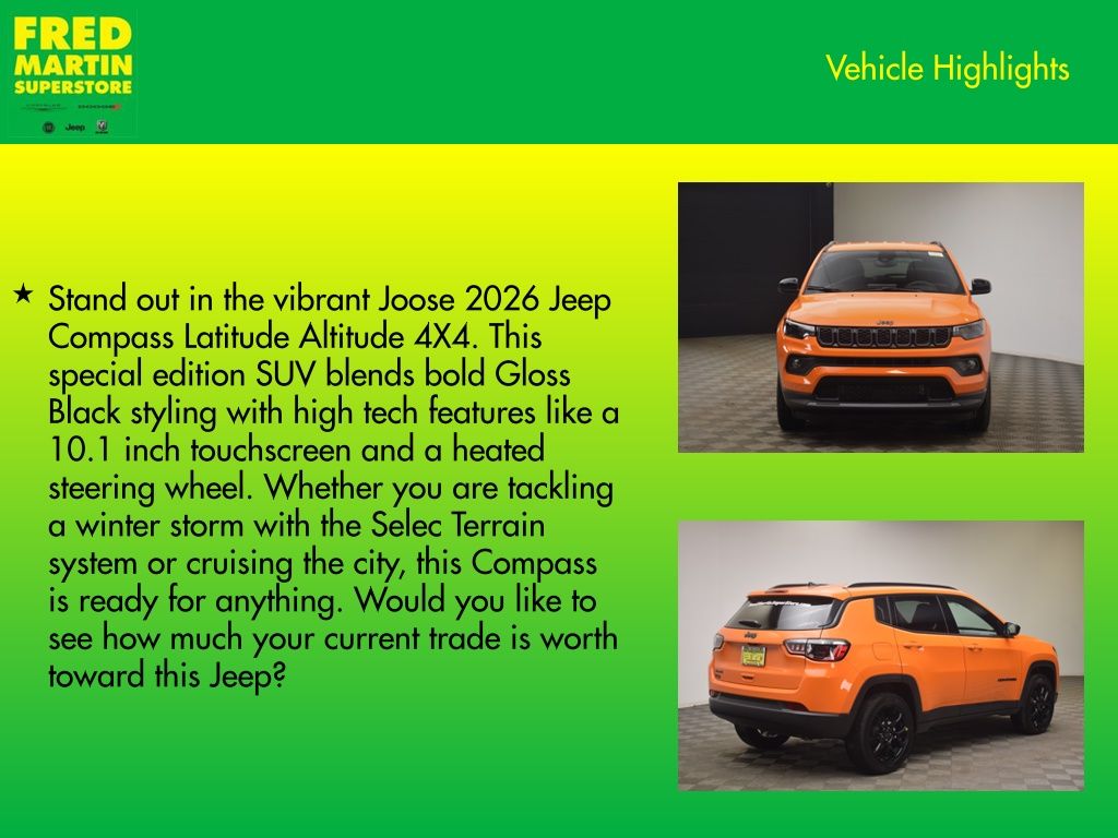 new 2026 Jeep Compass car, priced at $31,159