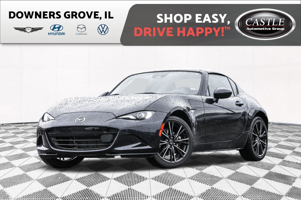 Jet Black Mica 2024 Mazda MX-5 Miata RF Grand Touring RWD Convertible Rear-Wheel Drive 6-Speed Automatic