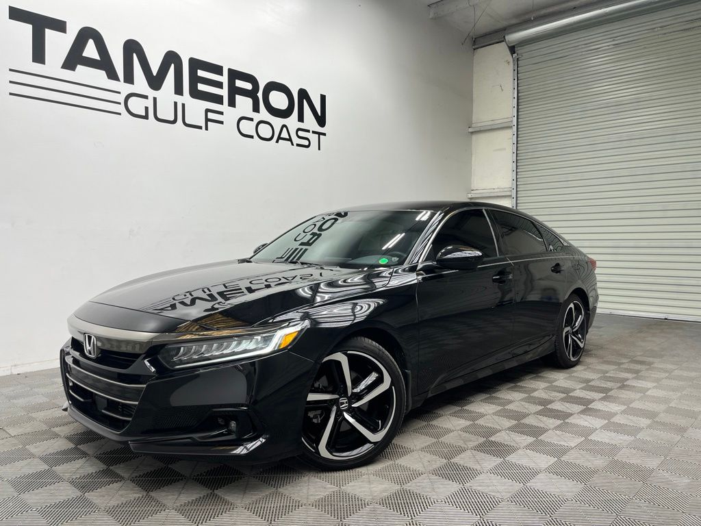 Black 2022 Honda Accord Sport FWD Sedan Front-Wheel Drive Continuously Variable Transmission