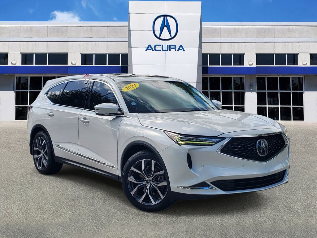 Platinum White Pearl 2023 Acura MDX FWD with Technology Package SUV / Crossover Front-Wheel Drive Automatic