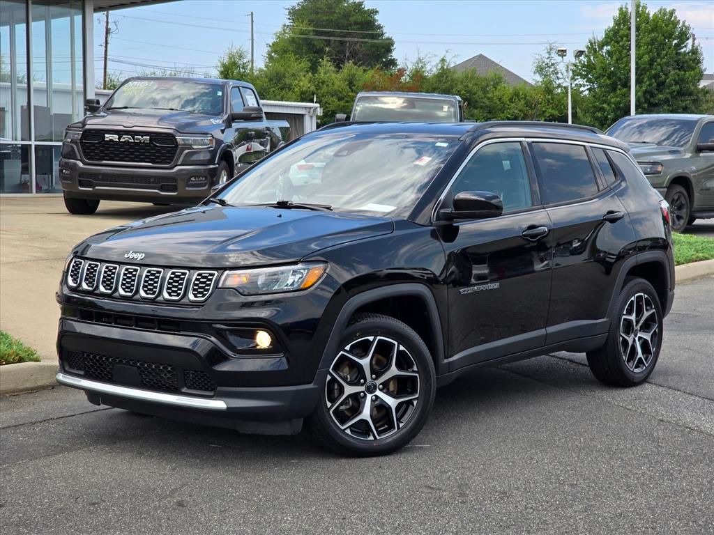 Diamond Black Crystal Pearlcoat 2025 Jeep Compass SUV / Crossover Four-Wheel Drive 8-Speed Automatic