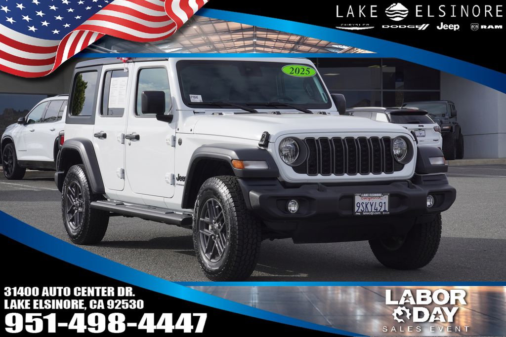 Bright White Clearcoat 2025 Jeep Wrangler SUV / Crossover Four-Wheel Drive 8-Speed Automatic