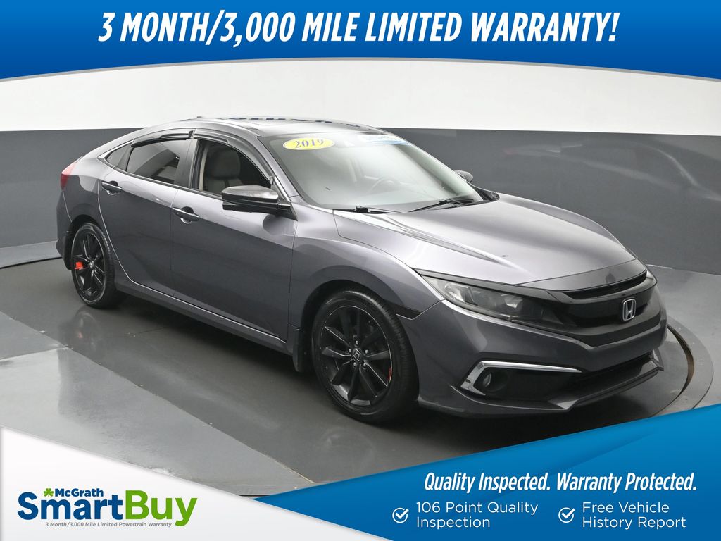 Gray 2019 Honda Civic Sedan Front-Wheel Drive Continuously Variable Transmission