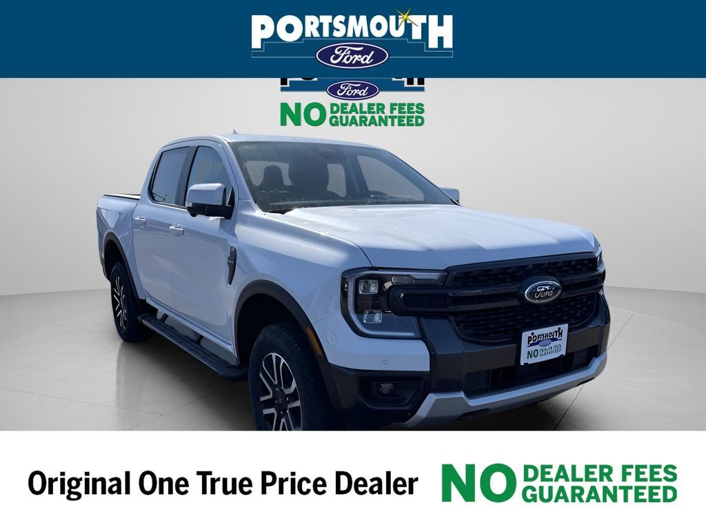 Oxford White 2025 Ford Ranger Lariat SuperCrew 4WD Pickup Truck Four-Wheel Drive Automatic