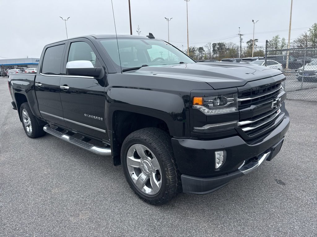 Black 2018 Chevrolet Silverado 1500 LTZ Crew Cab 4WD Pickup Truck Four-Wheel Drive 8-Speed Automatic Overdrive