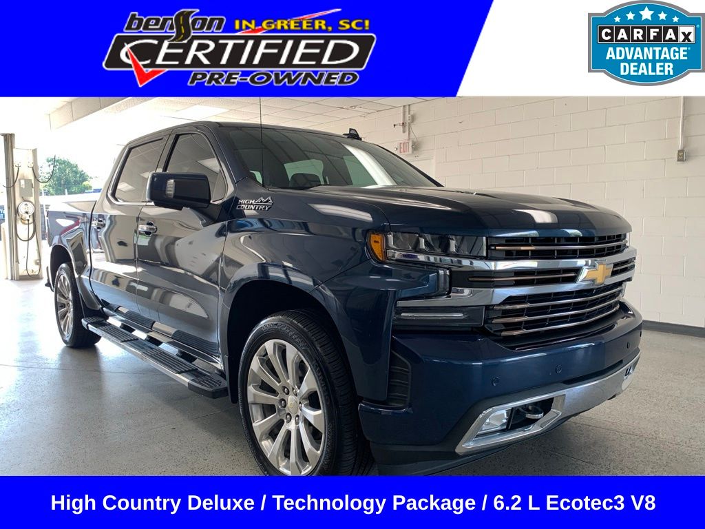 Blue Metallic 2020 Chevrolet Silverado 1500 Pickup Truck Four-Wheel Drive Automatic