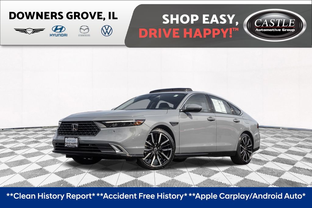 Urban Gray Pearl 2024 Honda Accord Hybrid Sedan Front-Wheel Drive Continuously Variable Transmission