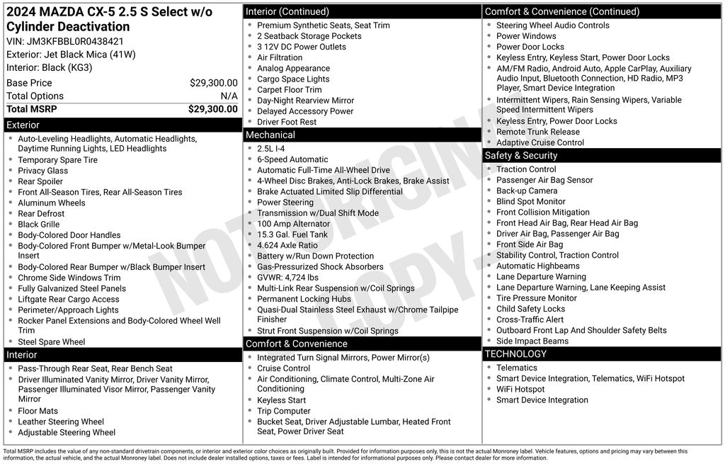 Used Car 2024 Mazda Cx-5  2.5 S Select Package For Sale Under $25,000 In Taylor, Texas