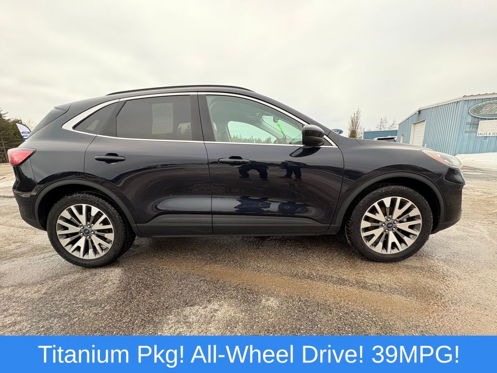 Blue Metallic 2021 Ford Escape Hybrid Titanium AWD SUV / Crossover All-Wheel Drive Continuously Variable Transmission