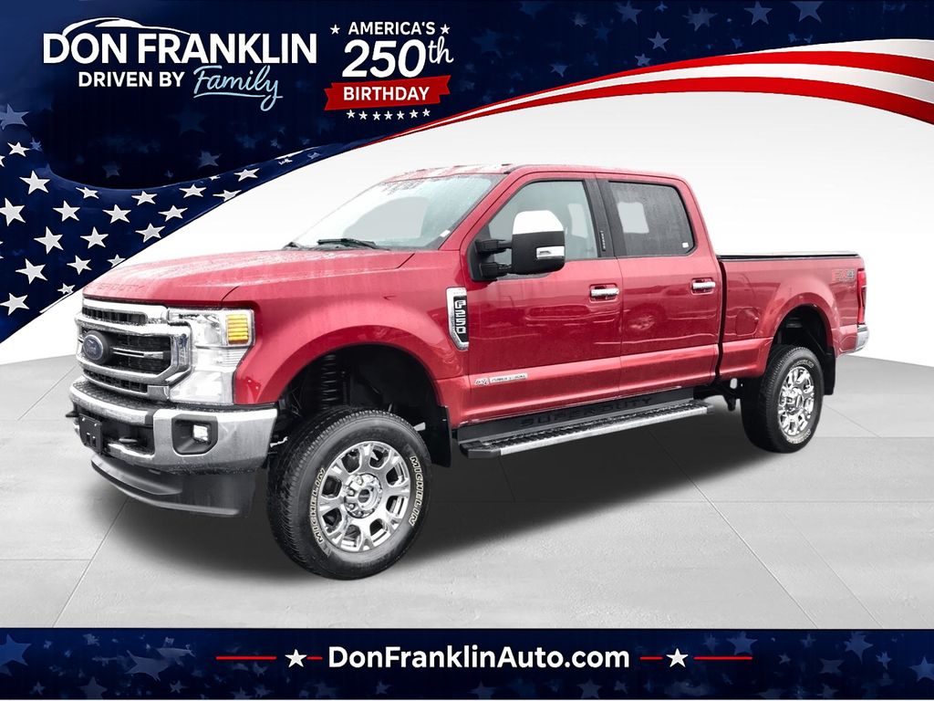 Rapid Red Metallic Tinted Clearcoat 2021 Ford F-250 Super Duty Pickup Truck Four-Wheel Drive Automatic