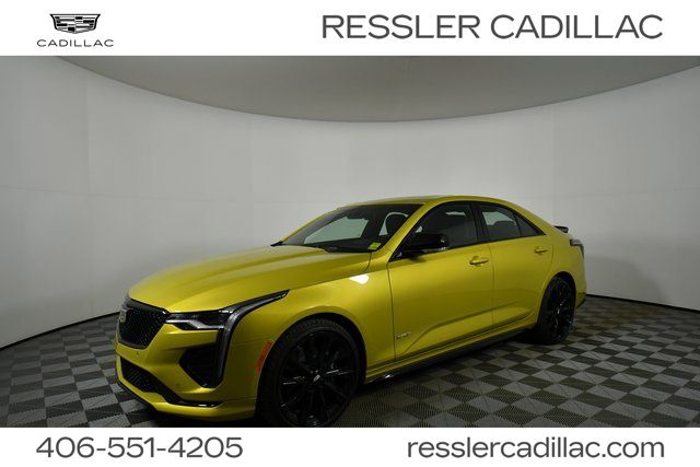 Cyber Yellow Metallic 2026 Cadillac CT4 V-Series AWD Sedan All-Wheel Drive Automatic