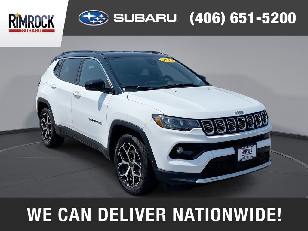 Bright White Clearcoat 2025 Jeep Compass SUV / Crossover Four-Wheel Drive 8-Speed Automatic