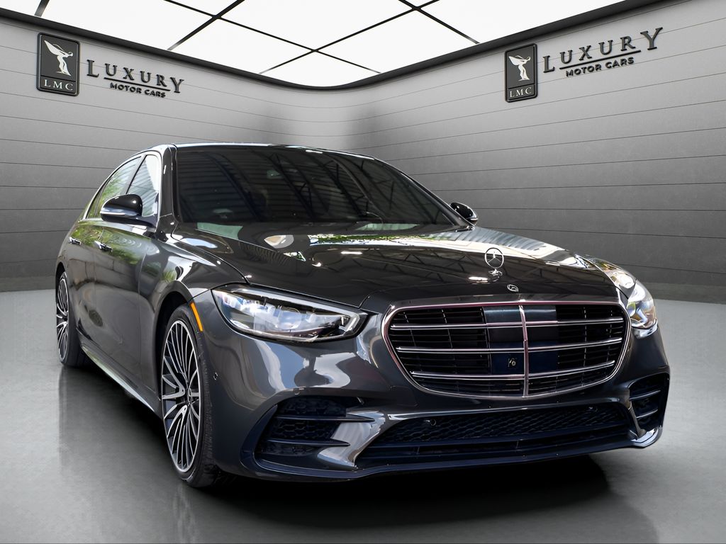 Graphite Gray Metallic 2022 Mercedes-Benz S-Class Sedan All-Wheel Drive 9-Speed Automatic