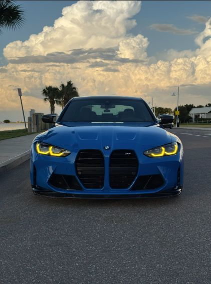 Blue 2021 BMW M3 Sedan Rear-Wheel Drive 6-Speed Manual