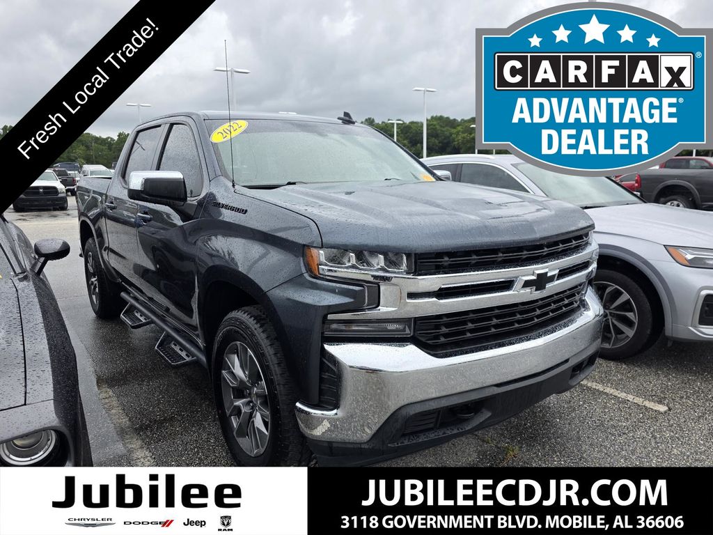 Shadow Gray Metallic 2022 Chevrolet Silverado 1500 LT Crew Cab 4WD Pickup Truck Four-Wheel Drive 8-Speed Automatic
