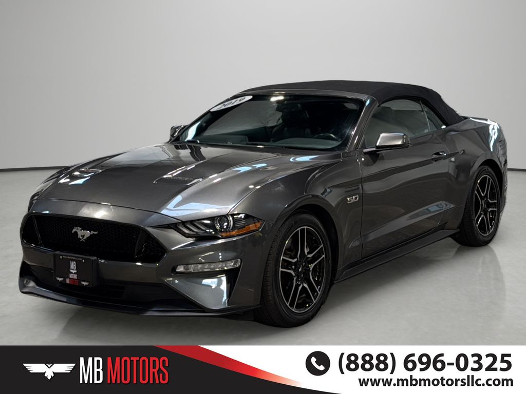 Gray 2019 Ford Mustang Convertible Rear-Wheel Drive Automatic