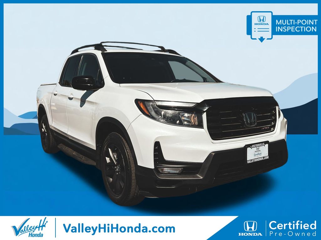 White 2021 Honda Ridgeline Pickup Truck All-Wheel Drive 9-Speed Automatic