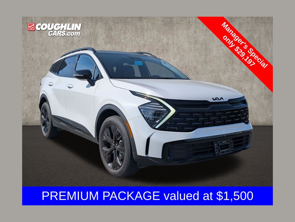 Glacial White Pearl 2025 Kia Sportage SUV / Crossover All-Wheel Drive 8-Speed Automatic